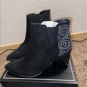Black Studded Suede boots